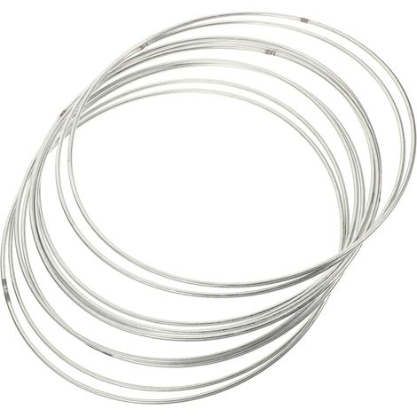 20pcs Cerceaux en Métal Argentés pour Macramé, Anneaux Lisses et Faciles à Suspendre, Accessoires Simples et Brillants pour Loisirs Créatifs et Vitrines (1/5)