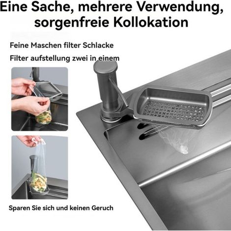 1 Distributeur de savon, support évier avec filtre, crochet, extension 1m, cuisine (1/5)