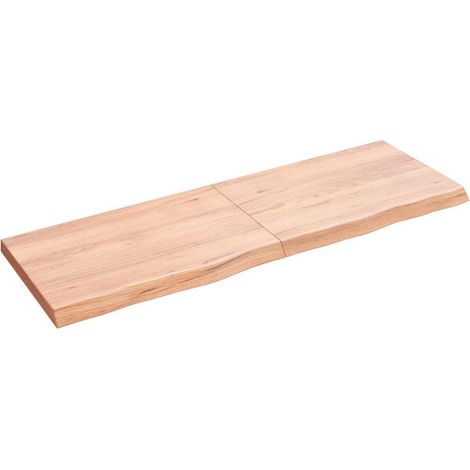 Maison Exclusive - Piano Bagno Marrone 120x40x(2-4) cm Legno Massello Trattato