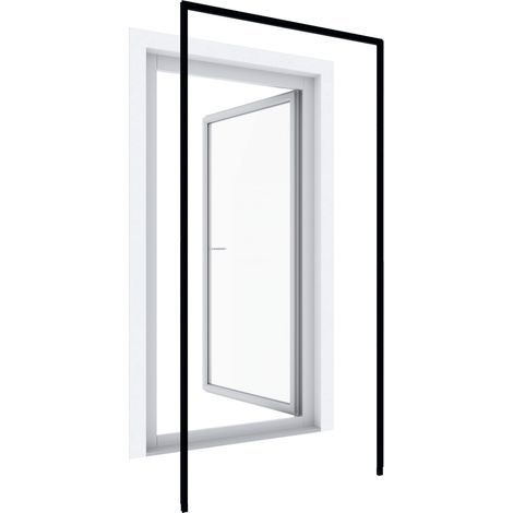 Moustiquaire Huisserie pour Porte Battante, Cadre de Protection Contre Les Insectes sans perçage pour fenêtres et Portes, 125 x 245 cm, Anthracite (1/5)