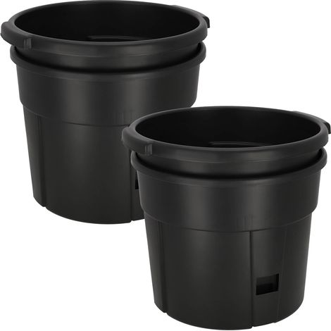 Kartoffeltopf für den Balkon, schwarz, 29,5 cm, 2er-Set