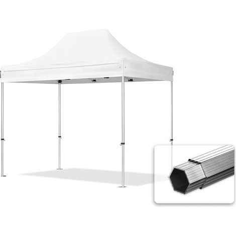 3x2m gazebo pieghevole PES 800, PROFESSIONAL 40mm alluminio, bianco