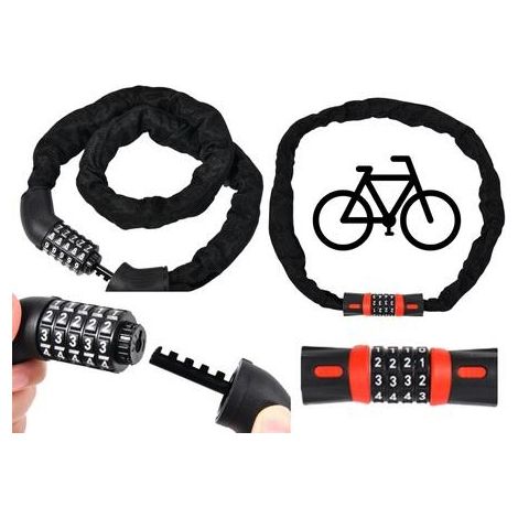 Lucchetto per bicicletta con combinazione e codice numerico