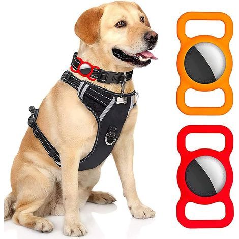Protection en Silicone Animaux Compatible avec AirTag,Housse Anti-Rayures Coque AirTag pour GPS Animaux de Compagnie Collier pour Chien de Chat Enfants Sacs agés (1/5)
