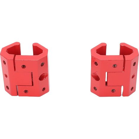 2 Crochets d'angle en alliage d'aluminium pour rail latéral Packout, supports adaptateurs universels rouges, 10 vis + clé (1/5)