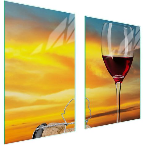 GLASSCHUTZPLATTE FÜR KÜCHE 65x52 WEIN