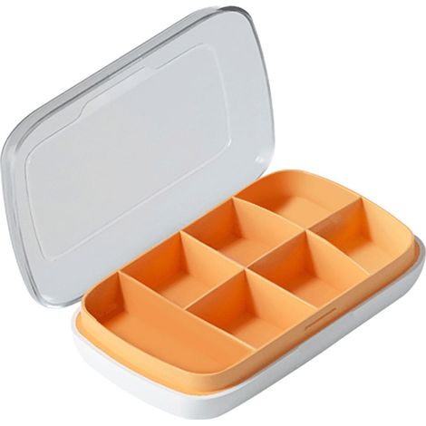 Boîte De Rangement - 7 Compartiments - ABS + PS - Étanche Avec Anneau En Silicone - Pour Voyage Médicaments Bijoux Ou Aliments - 1 Pièce (1/5)