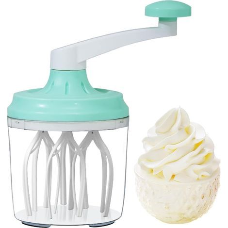 Hand-Crank Egg Beater, 1200 ml Manual Egg Beater, Egg Whisk Mixer and Egg Separator, Manual Egg Whisk, Home Egg Beater, Manual Mixer, Manual Milk Frother, Household Mixer (1/5)