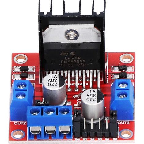 Carte de commande de moteur, circuit imprimé en pont en H à deux canaux, composant électrique L298N, alimentation CC 5 V-35 V