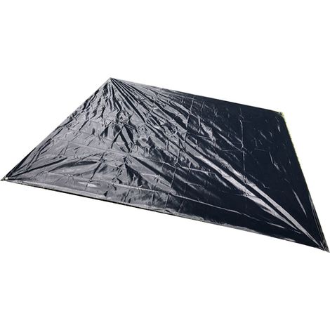 Tapis de sol imperméable d'extérieur en tissu Oxford, couverture de pique-nique isolante pour le chaud et le froid, idéale pour le camping (noir) (1/5)