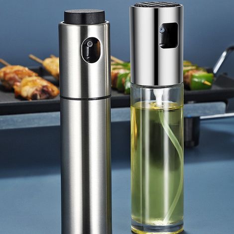 Spray d'huile de cuisine, spray pour friteuse à air, 100 ml, verre et acier inoxydable, accessoire pour friteuse, spray anti-goutte (1/5)