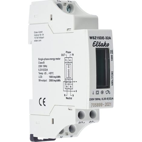 Eltako WSZ15DE-32A 28032615 Contatore corrente alternata digitale 32 A 1 pz. (1/3)