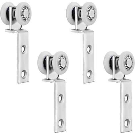 BUNTHAUS 4 Pièces Roulette Porte Coulissante Glissement Fluide Roulette Porte Coulissante Placard Forte Capacité de Charge pour Suspendre Tableaux Rideaux (1/5)