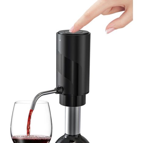 Carafe décanteuse - Carafe électrique automatique - Carafe rechargeable par USB - Noire (1/5)