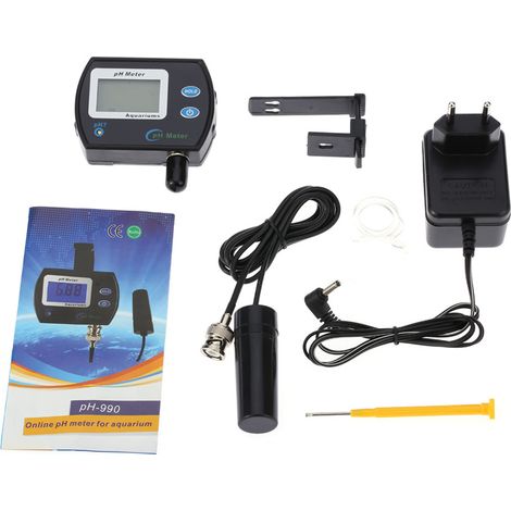 Decdeal Mini Professional en ligne de pH-mètre Tester de qualité d'eau étanche dispositif d'analyse du moniteur imperméable avec compensation de température Fonction ATC et rétroéclairage (1/5)
