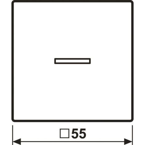 JUNG HOME Pulsante singolo, con conduttore di luce, duroplastica, serie AS, bianco alpino BT AS 17101 WW