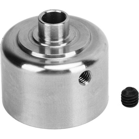 Boîtier de différentiel central en acier inoxydable argenté pour voiture RC Tekno RC MT410 ET48.3 410.3