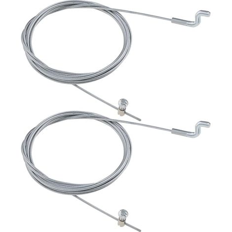 Câble d'accélérateur à Tête Z pour Tondeuse à Gazon 2000mm Crochet en Z Câble de Frein pour Moteur Extrémité Z Flexible Diamètre 1.5mm (1/5)