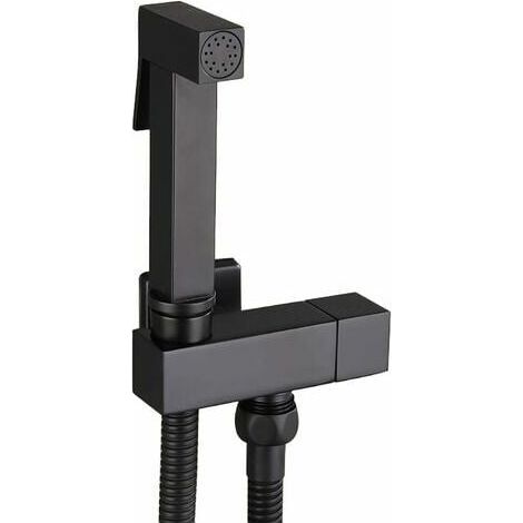 VURAHOME - Kit Douchette WC, Noir Pulvérisateur de Bidet à Main en Laiton Bidet Pulvérisateur Mural Douchette WC Kit Complet , Hygiène Personnelle, G1/2 (1/5)