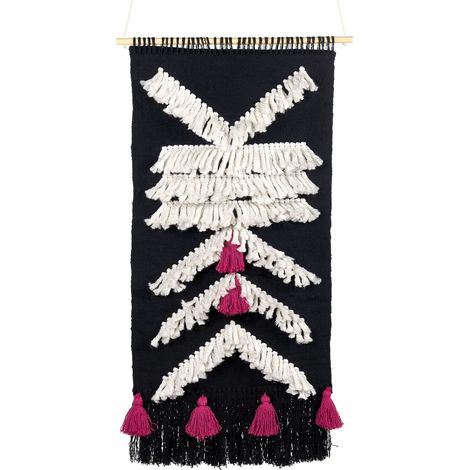 Wandbehang PAKPATTAN Baumwolle 123 cm Schwarz