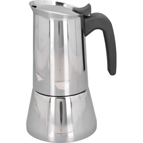 Machine à expresso à gaz, portable, en acier inoxydable 430, compatible avec les plaques à induction, 9 tasses (1/5)