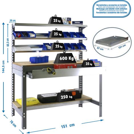 Simonrack Moderne Arbeitsplatte Dunkelgrau Holz 144x150 cm