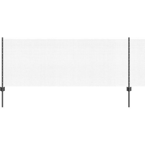 Maison Exclusive - Schweißdrahtzaun mit Pfosten 25 x 0,8 m (B x H