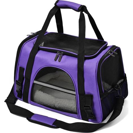Sac de transport pour animaux, sac pour chien, sac bandoulière pour animaux, boîte de transport portable avec sac de transport pour chats à bandoulière fine (1/5)