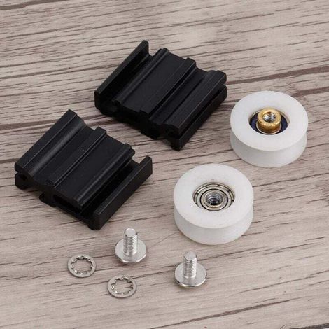 Accessoires de Serre Kits. Remplacement de Roue de Porte avec 2 pièces en Plastique pour Les serres de Hall (22mm) (1/4)