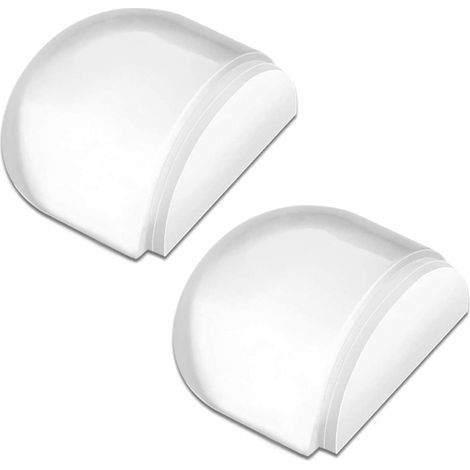 Butée de porte autocollante pour la protection des murs, butée de porte pour meuble mural, verre miroir, transparent, 2 pièces (4,23,92,3 cm) (1/4)