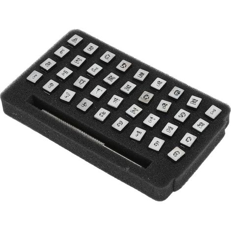 36 poinçons en métal de 3 mm pour l'impression sur cuir, la gravure et le marquage d'alphabets - Outil de loisirs créatifs