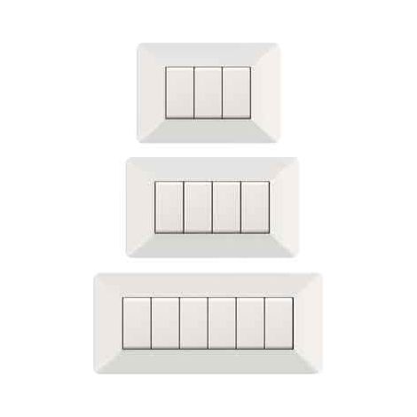 PLACAS PARA INTERRUPTORES BLANCA 'EASY' 3 POSICIONES
