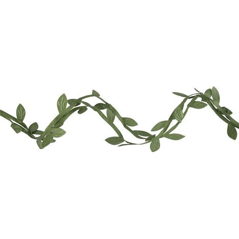 Couronne artificielle de 20 mètres pour la décoration intérieure, composée de plantes grimpantes, de feuilles vertes artificielles, de fleurs, de lierre et d'accessoires pour couronnes de mariage.
