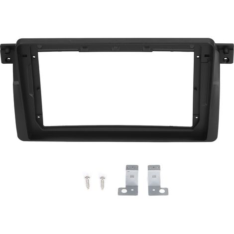 Copertura per autoradio Ymiko, adattatore per telaio CD/DVD audio da 9 pollici, copertura per autoradio, modifica e sostituzione del rivestimento del cruscotto per Serie 3 E46 (1/5)