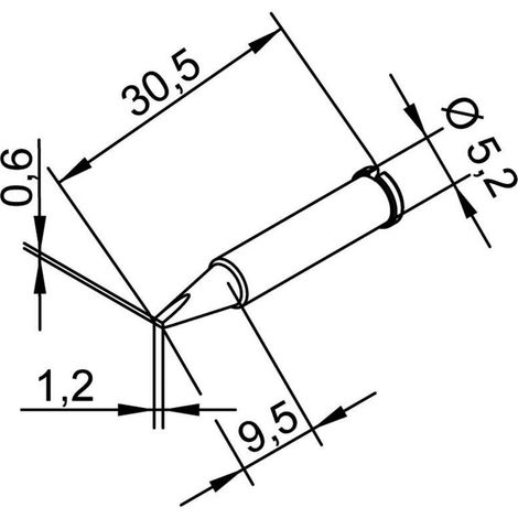PANNE DE FER À SOUDER 1,2MM BURIN ERSA 102 CD LF 12-PANNE DE FER À SOUDER