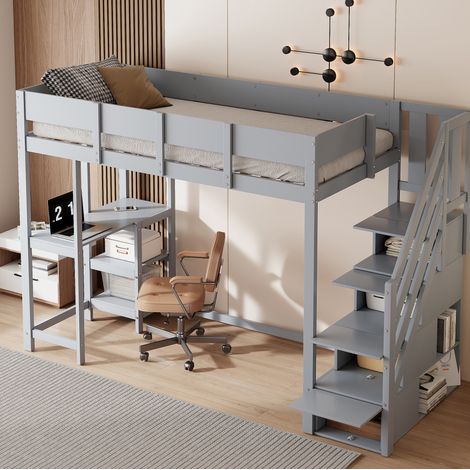 Letto struttura letto salvaspazio con scaffale OKMYHOME