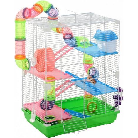 Hamster- und Kleinnagerkäfig aus Metall und Kunststoff, grün MODENUIT (1/4)