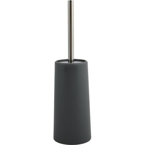 Brosse de WC - Manche en Acier Inoxydable - Design Compact - Ø36 cm - Couleur Gris Foncé - Accessoire Pratique pour Salle de Bain - Stockage Facile - Nettoyage Efficace et Design Élégant (1/2)
