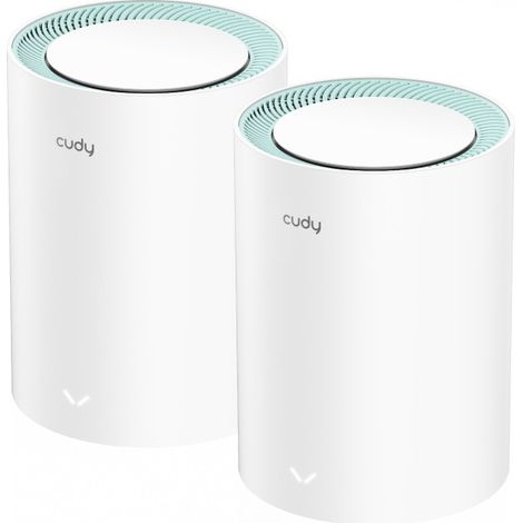 Cudy M1300 2-PACK sistema Wi-Fi Mesh (Wi-Fi en malla) Doble banda (2,4 GHz / 5 GHz) Wi-Fi 5 (802.11ac) Blanco 1 Interno