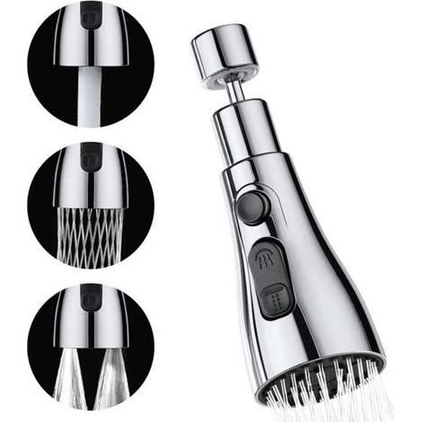 Douchette Evier Cuisine Robinet 360 Degres,Mitigeur Evier Cuisine Tete de Robinet Rotative,Cuisine Tete Embout avec A98 (1/4)