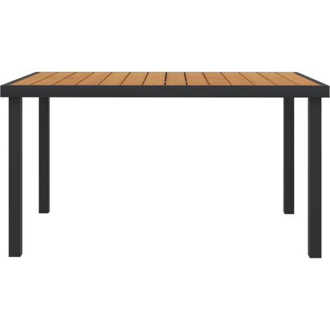 Maison Exclusive - Gartentisch Braun 140x90x74 cm Aluminium und W (1/5)