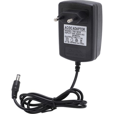 Adaptateur secteur pour haut-parleur, chargeur CC 18 V 1 A, câble de remplacement 5,5 mm x 2,5 mm pour panneau d'affichage LED, console de jeux, téléphone, prise UE (1/5)