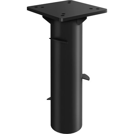 Pied de parasol, support de parasol au sol, fixation au sol, métal, gris foncé