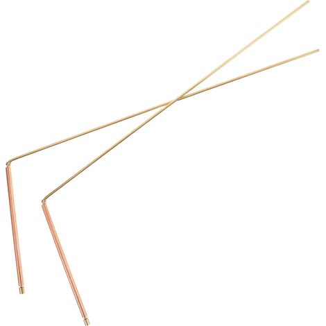Lot de 2 Baguettes de Sourcier en Cuivre Massif 99% Pur, Outils de Divination Polyvalents pour Chasse aux Fantômes et Détection de Trésors, Accessoires de Recherche Spirituelle (1/5)