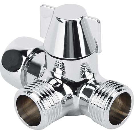 Adaptateur en T à trois voies G1/2" pour douche, connecteur de dérivation d'eau, séparateur d'eau pour WC et bidet (1/5)