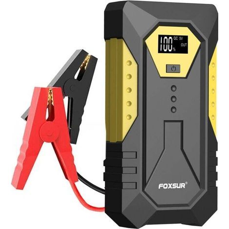 Starthilfegerät für Autos, 800 A, 26800 mAh Akku-Booster, tragbarer Notstarter (6,0 l Benzin oder 5,0 l Diesel), Notstarter mit Ladegerät, intelligenter Sicherheitsclip, LCD-Bildschirm (1/5)
