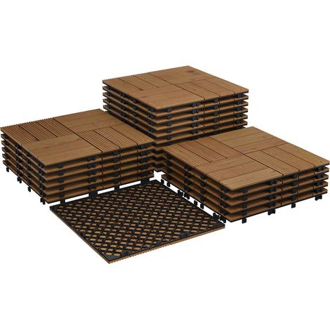 Piastrelle per Terrazza e Decorazione Esterna, 30x30 cm, 22 Pezzi, Marrone