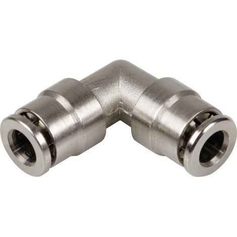 L-1, Raccordo a 90° in metallo, per tubi aria - Ø 6 mm (1/4)