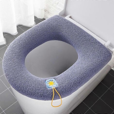 Lot de 4 coussins de siège de toilette, housses de siège de toilette épaisses, anneaux de toilette lavables pour la maison (1/4)