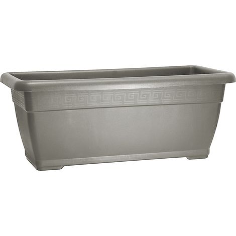 Fioriera Rettangolare da Terra Grande Vaso Piante Esterno Interno Ducale Idel - Formato: 80 cm - Colore: Taupe
